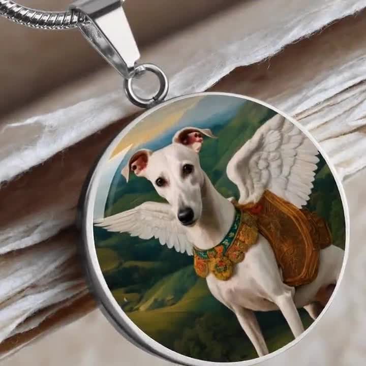 Buy costumey Saluki Angel Dog Pendant